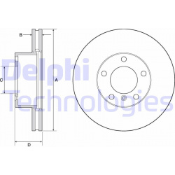 stabdžių diskas (1vnt)
                                DELPHI                                                BG9145C, Nenur
