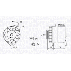 kintamosios srovės generatorius
                                MAGNETI MARELLI                                063321154010,