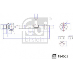 vidinė skersinė vairo trauklė
                                FEBI BILSTEIN                                184605, FEBI BI