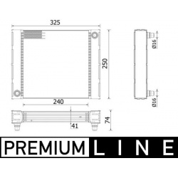 radiatorius, variklio aušinimas BEHR *** PREMIUM LINE ***
                                MAHLE                             