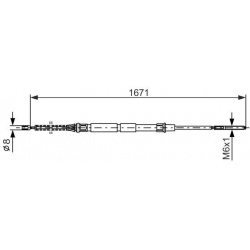 trosas, stovėjimo stabdys
                                BOSCH                                                1 987 477 626