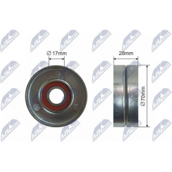 įtempiklio skriemulys, V formos rumbuotas diržas
                                NTY-SPEC                                  