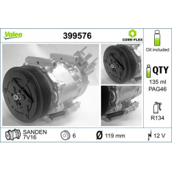 kompresorius, oro kondicionierius VALEO CORE-FLEX
                                                399576, VALEO, 399576, auto