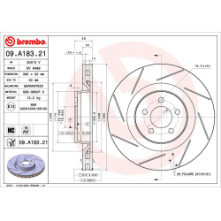 stabdžių diskas (1vnt) PRIME LINE - UV Coated
                                BREMBO                                       