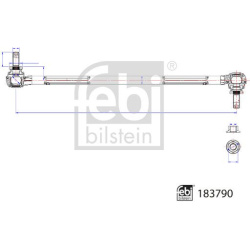 stabilizatoriaus traukė
                                FEBI BILSTEIN                                                183790,