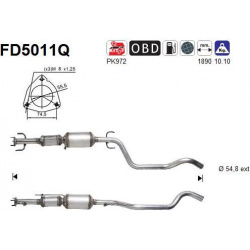 suodžių / kietųjų dalelių filtras, išmetimo sistema
                                                FD5011Q, AS, FD5011