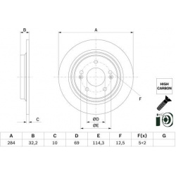 stabdžių diskas (1vnt)
                                BOSCH                                                0 986 479 G77, 