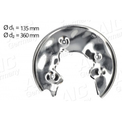 apsauginis skydas, stabdžių diskas NEW MOBILITY PARTS
                                AIC                                  