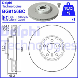 stabdžių diskas (1vnt)
                                DELPHI                                                BG9156BC, Nenu