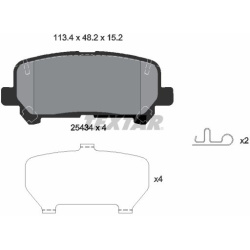 stabdžių trinkelių rinkinys, diskinis stabdys
                                TEXTAR                                254340