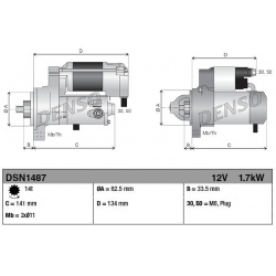 Starteris
                                DENSO                                                DSN1487, DENSO, DSN1487, auto 