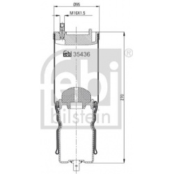 gofruotoji membrana, vairuotojo kabinos pakaba
                                FEBI BILSTEIN                                 