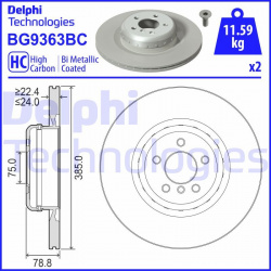 stabdžių diskas (1vnt)
                                DELPHI                                                BG9363BC, Nenu