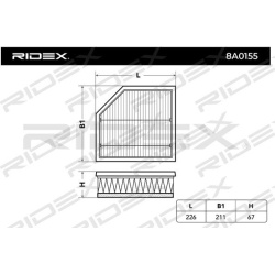 oro filtras
                                RIDEX                                8A0155, Nenurodytas gamintojas, 8A0155, auto