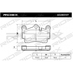 stabdžių trinkelių rinkinys, diskinis stabdys
                                RIDEX                                402B013