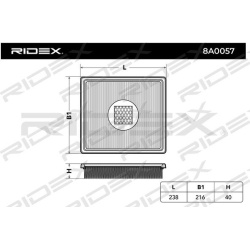 oro filtras
                                RIDEX                                8A0057, Nenurodytas gamintojas, 8A0057, auto