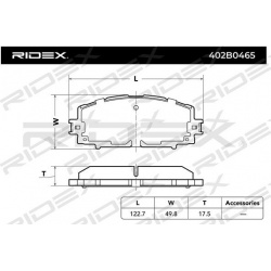 stabdžių trinkelių rinkinys, diskinis stabdys
                                RIDEX                                402B046