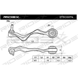 pakabos svirtis
                                RIDEX                                273C0074, Nenurodytas gamintojas, 273C00