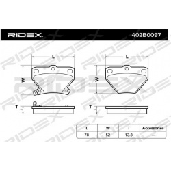 stabdžių trinkelių rinkinys, diskinis stabdys
                                RIDEX                                402B009
