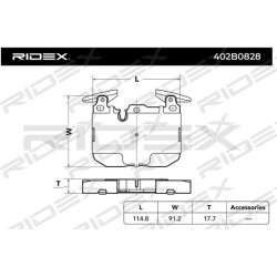 stabdžių trinkelių rinkinys, diskinis stabdys
                                RIDEX                                402B082