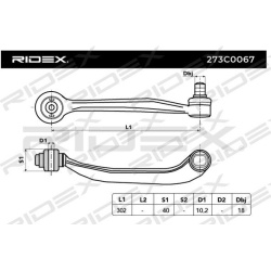 pakabos svirtis
                                RIDEX                                273C0067, Nenurodytas gamintojas, 273C00