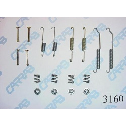 Stabdžių kaladėlių (būgn) montavimo dalys
                                CARRAB BRAKE PARTS                            