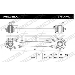 pakabos svirtis
                                RIDEX                                273C0012, Nenurodytas gamintojas, 273C00