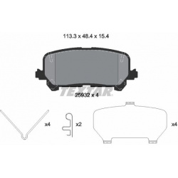 stabdžių trinkelių rinkinys, diskinis stabdys
TEXTAR