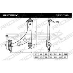 pakabos svirtis
                                RIDEX                                273C0189, Nenurodytas gamintojas, 273C01