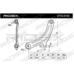 pakabos svirtis
                                RIDEX                                273C0156, Nenurodytas gamintojas, 273C01