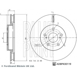 stabdžių diskas (1vnt)
                                BLUE PRINT                                                ADBP430119