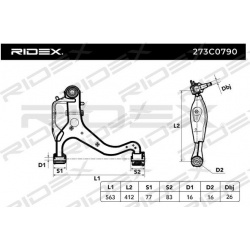 pakabos svirtis
                                RIDEX                                                273C0790, Nenurodytas ga