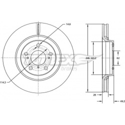 stabdžių diskas (1vnt)
                                TOMEX Brakes                                                TX72-64,