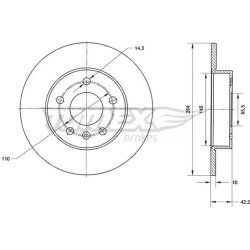 stabdžių diskas (1vnt)
                                TOMEX Brakes                                                TX70-06,
