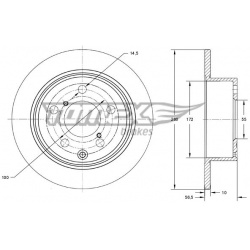 stabdžių diskas (1vnt)
                                TOMEX Brakes                                                TX71-67,