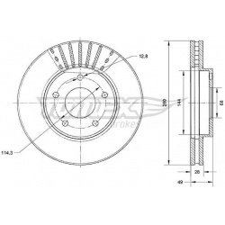 stabdžių diskas (1vnt)
                                TOMEX Brakes                                                TX71-00,