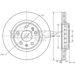 stabdžių diskas (1vnt)
                                TOMEX Brakes                                                TX73-45,