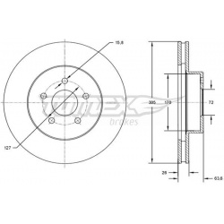 stabdžių diskas (1vnt)
                                TOMEX Brakes                                                TX72-23,