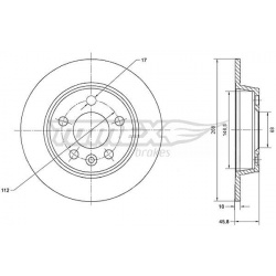 stabdžių diskas (1vnt)
                                TOMEX Brakes                                                TX70-16,