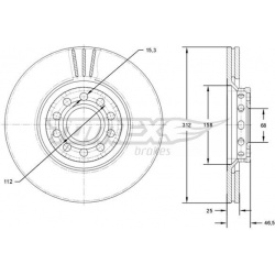 stabdžių diskas (1vnt)
                                TOMEX Brakes                                TX71-97, TOMEX Brakes, T