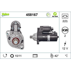 starteris VALEO RE-GEN REMANUFACTURED
                                                458167, VALEO, 458167, auto detalė