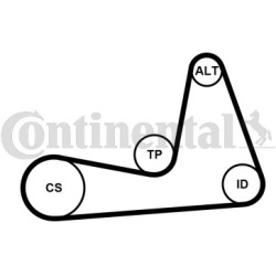 V formos rumbuotas diržas, komplektas
                                CONTINENTAL CTAM                                      