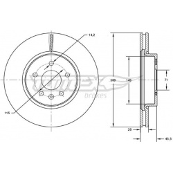 stabdžių diskas (1vnt)
                                TOMEX Brakes                                TX72-53, TOMEX Brakes, T