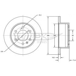 stabdžių diskas (1vnt)
                                TOMEX Brakes                                                TX71-60,