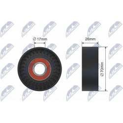 įtempiklio skriemulys, V formos rumbuotas diržas
                                NTY-SPEC                                  