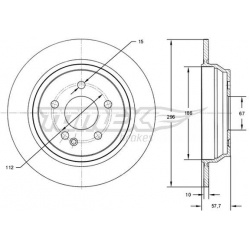stabdžių diskas (1vnt)
                                TOMEX Brakes                                                TX71-89,