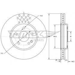 stabdžių diskas (1vnt)
                                TOMEX Brakes                                                TX74-09,