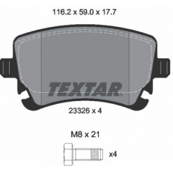stabdžių trinkelių rinkinys, diskinis stabdys Q+
                                TEXTAR                                   