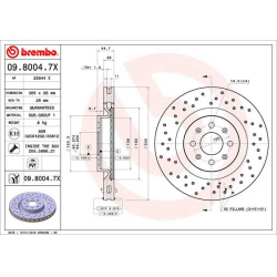 stabdžių diskas (1vnt) XTRA LINE - Xtra
BREMBO