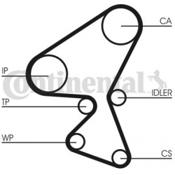 vandens siurblio ir paskirstymo diržo komplektas
                                CONTINENTAL CTAM                           
